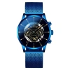 The latest best-selling men's mesh strap watch with hollowed-out design Item Picture